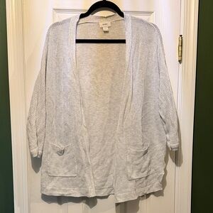 Old Navy Light Gray Open-Front Cardigan